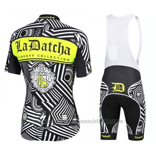 2016 Abbigliamento Ciclismo Tinkoff Grigio Manica Corta e Salopette
